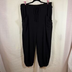 Emerald Boutique Women’s Black Casual Elastic Waist Joggers Exercise Sz 1x NWT